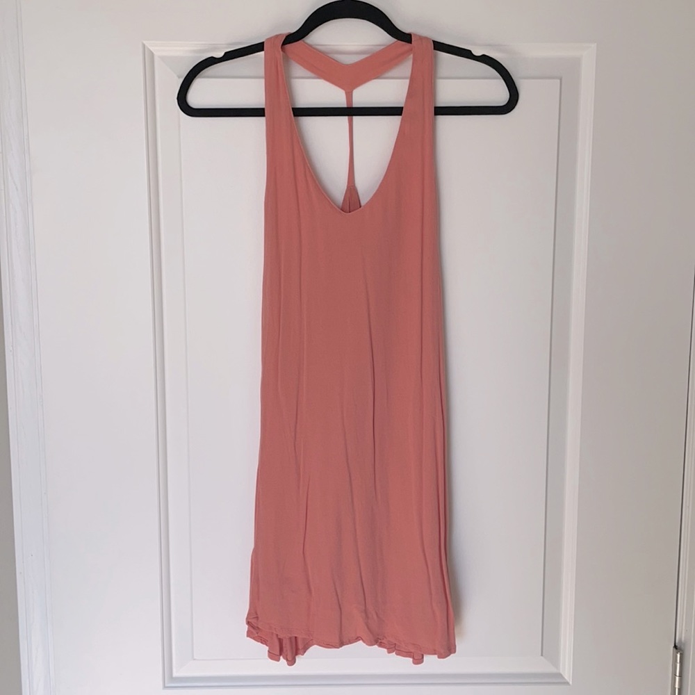Peachy coral sun dress, size S